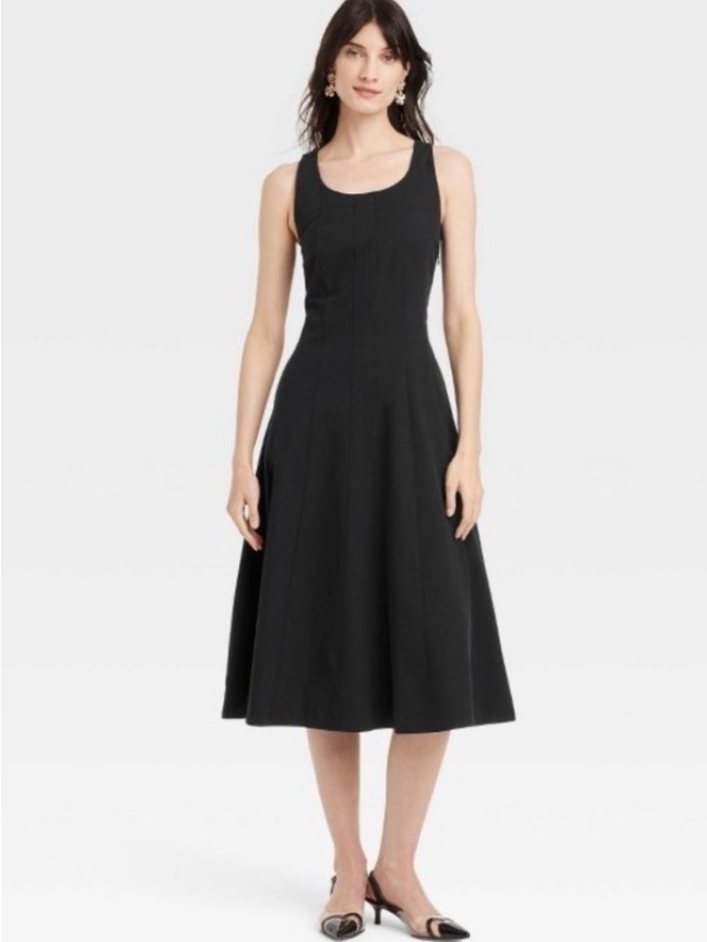 🆕 A New Day Corset Midi A-Line Dress Black Size 2